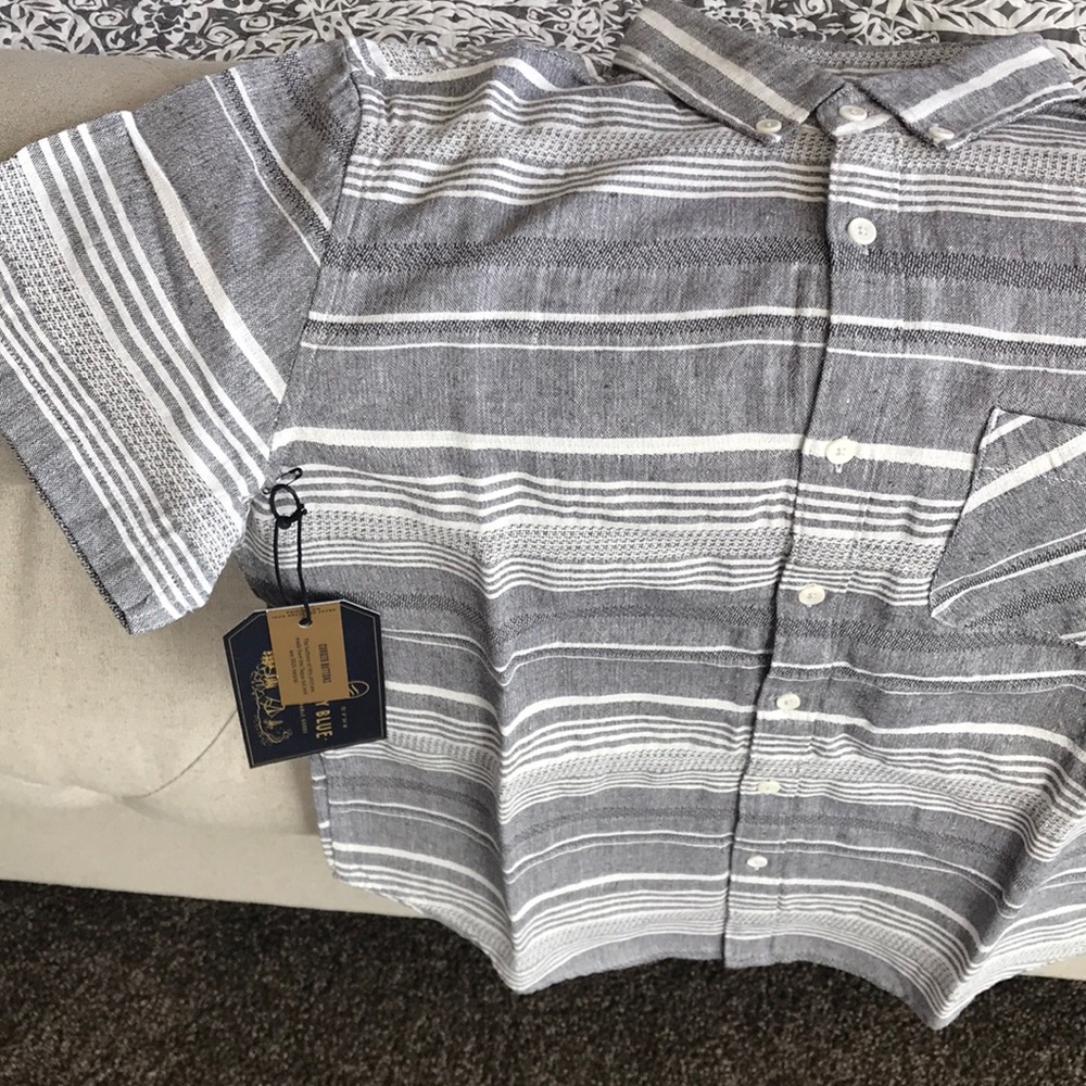 Men's ridge runner stripe shirt 
Grey M - Picture 2 of 5